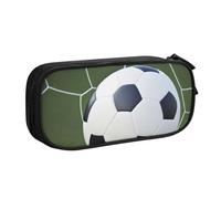 CBXYFCBC Cute Soccer Ball Large Pencil Case â€“ Big Capacity Pencil Bag with Compartments, Pen Pouch Double Zipper, Pencase for Middle, High School, College Students, Boys & Girls