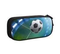 CBXYFCBC Cute Soccer Sports Ball Large Pencil Case â€“ Big Capacity Pencil Bag with Compartments, Pen Pouch Double Zipper, Pencase for Middle, High School, College Students, Boys & Girls