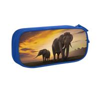 CBXYFCBC Cute Sunset Elephant Large Pencil Case â€“ Big Capacity Pencil Bag with Compartments, Pen Pouch Double Zipper, Pencase for Middle, High School, College Students, Boys & Girls