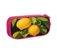 CBXYFCBC Cute Yellow Lemon Large Pencil Case â€“ Big Capacity Pencil Bag with Compartments, Pen Pouch Double Zipper, Pencase for Middle, High School, College Students, Boys & Girls