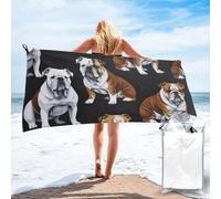 CBXYFCBC English Bulldogs Beach Towel â€“ Soft Quick Dry Super Absorbent Microfiber Beach Towels, Lightweight Large Bathroom Bath Towel For Travel, Swimming, Camping, Yoga