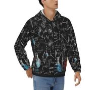 CBXYFCBC Fashion Men'S Full Zipper Hoodies Hooded Sweatshirt Abstract Science Chemistry Print - Soft, Comfortable, Casual Pullover Long Sleeve Drawstring Hoody Top Jacket With Pockets