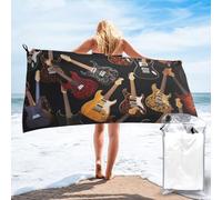 CBXYFCBC Guitars Beach Towel â€“ Soft Quick Dry Super Absorbent Microfiber Beach Towels, Lightweight Large Bathroom Bath Towel For Travel, Swimming, Camping, Yoga