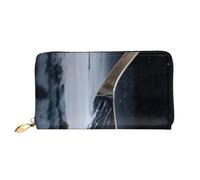 CBXYFCBC Hockey Stick Long Leather Wallet,Large Capacity Soft Pu Leather Purse for Women with Multiple Card Slots Phone Pocket and Zipper Coin Purse Stylish Phone Card Holder Clutch