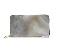 CBXYFCBC Onyx Stone Pale Blue Long Leather Wallet,Large Capacity Soft Pu Leather Purse for Women with Multiple Card Slots Phone Pocket and Zipper Coin Purse Stylish Phone Card Holder Clutch