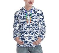 CBXYFCBC Womens Long Sleeve Hoodies Pullover Sweatshirts Blue Polynesian Maori Triba Printed Fall And Winter Fashion Hoodie Teen Girls Loose Fit Casual Drawstring Hooded Tops With Pockets