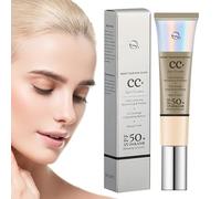 CC Cream SPF 50, Full-Coverage Foundation, Lightweight Hydrating CC Cream, Colour Correcting Moisturizing Foundation, Brightening Face Concealer Makeup For All Skin Types