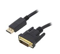 CC-DPM-DVIM-6 Cable Displayport Male DVI-D (24+1) Male 18m Black GEMBIR