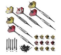 CC-Exquisite Professionell - Kunststoffspitzenpfeile -12 X 18 G Stahlfässer Weichspitzenpfeile Für Elektronische Dartscheibe- 100 Zusätzliche Spitzen, 12 Aluminiumschäfte 35/48 Mm, 20 Flüge|…