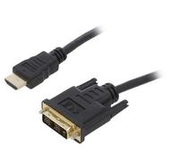 1 pcs x GEMBIRD - CC-HDMI-DVI-0.5M - Cable, DVI-D (18+1) plug,HDMI plug, PVC, 0.