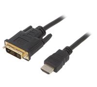 CC-HDMI-DVI-15 Cable DVI-D (18+1) Male HDMI Male 45m Black 30AWG GEMBIR