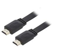 CC-HDMI4F-1M Cable HDMI 2.0 Flat HDMI Male Double Sided 1m Black GEMBIRD