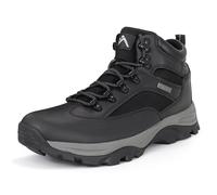 CC-Los Men's Waterproof Hiking Boots Backpacking Walk Boot Lightweight & All Day Comfort Work Shoes Black Wide Size 9.5