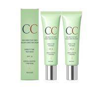 CC Red Color Correcting SPF 30 Green Pigment Cream, Neutralizes Redness, Calms Skin, Lightweight, Tone-Perfecting Primer, Non-Greasy - Hydration Skin and SPF Protection