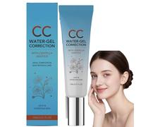 CC Red Correct Cream,Anti Redness Tinted Face Cream with Centella,Color Correcting Lightweight Skin Perfector Cream,CC Cream Foundation,Balance Skin Tone&Reduce Redness,Long-Lasting&Waterproof(Blue)