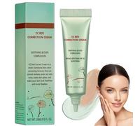 Cc Red Correct with Centella Asiatic,Color Correcting CC Cream,Lightweight Skin Perfector Tinted Moisturise,Invisible Pores Green Concealer for Redness,Anti Redness Tinted Moisturiser with SPF 25