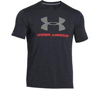 Under Armour Men's Charger Cotton Sportstyle Front Logo Tee - X-Large Black/Red/Steel