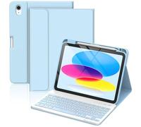 CC Store Case with Keyboard for iPad 10 Generation 2022 / A16 11 Generation 2025 (10.9/11 Inch) - Removable German Keyboard Protective Case with Pen Holder for iPad 11/10 Gen, QWERTZ Layout (Light