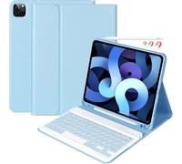 CC Store Case with Keyboard for iPad Air 11 inch M3 2025/M2 2024, iPad Air 5/4 10.9 inch, Keyboard Case for iPad Pro 11 4/3/2/1Gen, Wireless Detachable Keyboard Cover with Pencil Holder, UK Layout