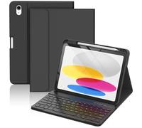CC Store for iPad A16 11th 2025/10th 2022 Generation(10.9/11 inch) Keyboard Case, for iPad 11/10 Gen Case with Wireless Detachable Rechargeable Bluetooth Keyboard & Pencil Holder,Black