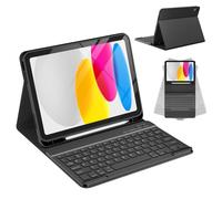 CC Store Keyboard Case for iPad 10th 2022/A16 11th Generation 2025(10.9/11 inch), for iPad 11/10 Gen Case with Wireless Detachable Rechargeable Bluetooth Keyboard & Pencil Holder,Black