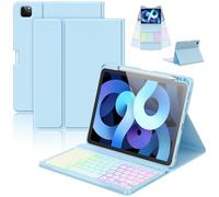 CC Store Keyboard Case for iPad Air 11 inch M3 2025/M2 2024, iPad Air 5/4 10.9 inch, iPad Pro 11" 4/3/2/1Gen, 7 Colour Backlit Detachable Keyboard with Pencil Holder, UK Layout