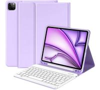 CC Store Keyboard Case for iPad Pro 11" 4th Gen 2022/3rd Gen 2021/2nd Gen 2020/1st Gen 2018,iPad Air 5th/4th Gen 10.9, Detachable Bluetooth Keyboard and Pencil Holder,Multi-Angle Adjustment (Purple)