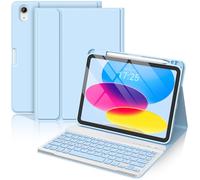 CC Store Keyboard for iPad 10th Generation 2022 10.9",iPad (A16) 11 Gen case 2025,Magnetic Detachable Wireless Bluetooth Keyboard with Pencil Holder (Blue)