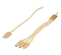 CC-USB2-AM31-1M-G cable USB 2.0 1m gold iso.mat. outside: textile mesh GEMBIRD