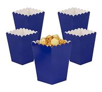CC wonderland zone 24pcs Navy Blue Mini Popcorn Boxes Paper Popcorn Containers-Party Popcorn Cardboard