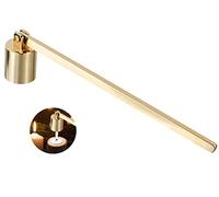 CC wonderland zone Candle Snuffer Accessory -Wick Snuffer Accessory with Long Handle for Putting Out Candle Flame Safely,Gold(Cylindrical Shape)