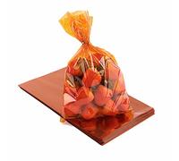 CC Wonderland Zone Orange Cello Bags - Plastic Cellophane Treat Candy Bags, 6x9 Inch, Pack of 50