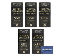 Cc1st Customers Come 1st Green & Black's Organic 85% Dark Chocolate Bar 90g- Pack of 5, Total 450g, Indulge in Rich and Intense Flavours