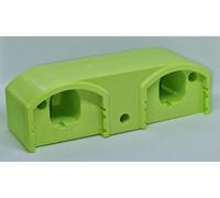 CC3DD Wall Mount Double Locking Battery Holder for Ryobi One+ 18v - Workshop - Van Lime Green