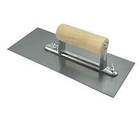 CCA 1.5mm Adhesive V Notch Trowel Complete with Hard Wooden Handle. for Spreading Multi-Purpose Adhesive Beads evenly, for The Fitting of Vinyl Flooring.