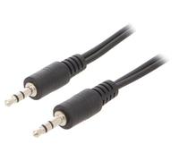 CCA-404-10M Cable Jack 35mm 3pin Male Double Sided 10m Black GEMBIRD