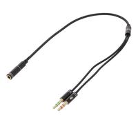 CCA-418M Cable Jack 35mm Male 3pin x2Jack 35mm 4pin Female 02m GEMBIRD