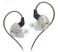 CCA CA2 In-Ear Headphones with Microphone, Custom Subwoofer, Gaming DJ Singer Suitable for Musicians, Noise Reduction, White