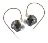 CCA CRA in Ear Earphone, Ultra-thin Diaphragm Dynamic Driver IEM, Clear Sound & Deep Bass, Wired Earbuds with Tangle-Free Removable Cord-Black No Mic