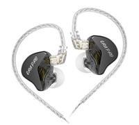 CCA CRA PRO in Ear Monitors, IEMs for Gaming, Ultra-Thin DLC Diaphragm Dynamic Driver Wired Gaming Earbuds, Deep Bass Clear Sound Ear Buds IEM Headphones, in Ears for Singers DJ (Black, Without Mic)