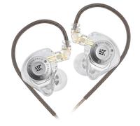 CCA KZ EDX Pro X in Ear Headphones, HiFi IEM Earphones, Deep Bass Sound in Ear Monitor with Detachable Cable, for Audiophile Dj Singers-White No Mic