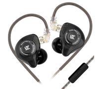 CCA KZ EDX Pro X in Ear Headphones, HiFi IEM Earphones, Deep Bass Sound in Ear Monitor with Detachable Cable, for Audiophile Dj Singers-Black Mic