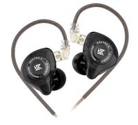 CCA KZ EDX Pro X in Ear Headphones, HiFi IEM Earphones, Deep Bass Sound in Ear Monitor with Detachable Cable, for Audiophile Dj Singers-Black No Mic
