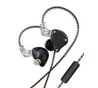CCA KZ Zs10 Pro 4ba + 1dd Bass Drive In-Ear Headphones, HIFI Stereo Earbud Sweatproof Sports Headphones,Noise-Isolating Monitors for Musicians DJ Headphone,2 Pin Detachable Cable(with mic,Matte Black)