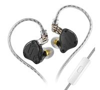 CCA KZ ZS10 PRO X In Ear Monitors Upgrade Version 4BA+1DD 5 Driver IEM Headphones HiFi Metal Wired Earbuds (with Microphone, Black)