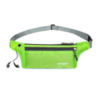 CCAIPU Bumbags Fanny Pack for Men and Women, Hiking Waist Bag Adjustable Waist Belt with Headphone Hole Waterproof Lightweight Waist Pack for Sport Travel Outdoor Camping (Green)