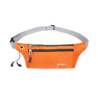 CCAIPU Bumbags for Men and Women, Hiking Waist Bag with Adjustable Belt Waterproof Lightweight Waist Pack for Sport Outdoor Camping (Orange)