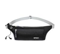 CCAIPU Bumbags for Men and Women, Hiking Waist Bag with Adjustable Belt Waterproof Lightweight Waist Pack for Sport Outdoor Camping (Black)