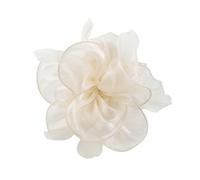CCAIPU Flower Feather Fascinators Hat for Women, Elegant Flower Feathers Mesh Hats Ascot Hat Hair Accessories Wedding Hats (Beige, One Size)