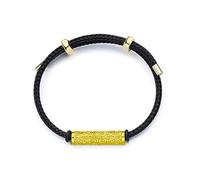 CCAIPU Handmade Bracelet for Women Men, Good Luck Buddhist Bracelet with Gold Bead Adjustable Lucky Charms Bracelet fit All Size Friendship Present for Wife Mother Husband (Black)
